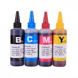 Set de 4 culori cerneala compatibila Brother sticlute 100ml - black cyan magenta yellow (negru albastru rosu galben)