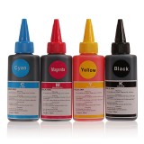 Set de 4 culori cerneala compatibila Lexmark sticlute 100ml - black cyan magenta yellow (negru albastru rosu galben), marca EPS