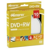 DVD+RW 4.7GB MEMOREX 4x cake 10 discuri