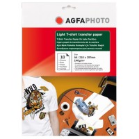 Hartie pentru transfer termic pe tricouri albe AGFA format A4 140g/mp - pachet 10 coli