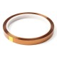 Banda adeziva termorezistenta ingusta tip Kapton pentru sublimare, imprimare 3D sau izolare electrica - 33 m x 10 mm, culoare caramel