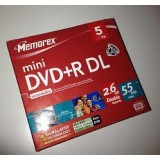 mini DVD+R 2.6GB dual layer 8cm 2.4x MEMOREX cu carcasa 